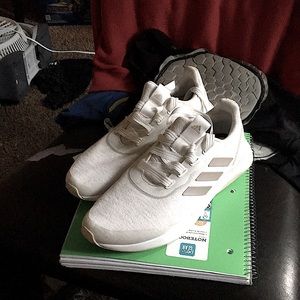 White Adidas size 9 US.